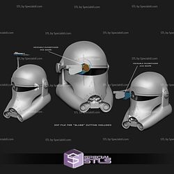 Cosplay STL Files Crosshair Helmet Rangefinder Glass