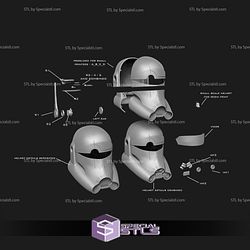 Cosplay STL Files Crosshair Helmet Rangefinder Glass