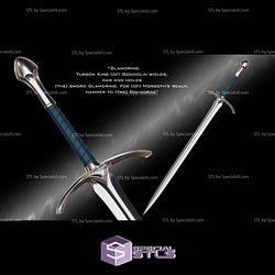 Cosplay STL Files Glamdring Sword with Display Stand