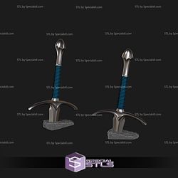 Cosplay STL Files Glamdring Sword with Display Stand