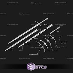 Cosplay STL Files Glamdring Sword with Display Stand