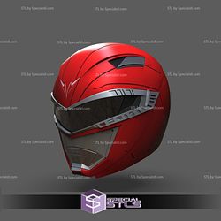 Cosplay STL Files Red Ranger Remake Helmet