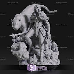 Drizzt Do Urden and Panther Baldurs Gate 3D Printer Files