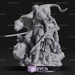 Drizzt Do Urden and Panther Baldurs Gate 3D Printer Files