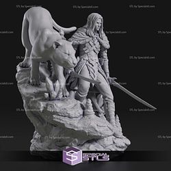 Drizzt Do Urden and Panther Baldurs Gate 3D Printer Files