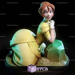 Jane Porter Tarzan Digital 3D Sculpture