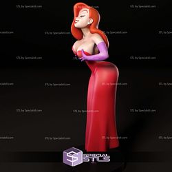 Jessica Rabbit Showing Digital 3D Sculpture