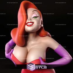 Jessica Rabbit Showing Digital 3D Sculpture