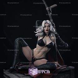 Lady Death Sexy Sitting Pose 3D Printer Files