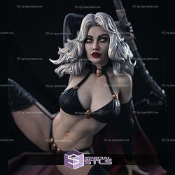 Lady Death Sexy Sitting Pose 3D Printer Files