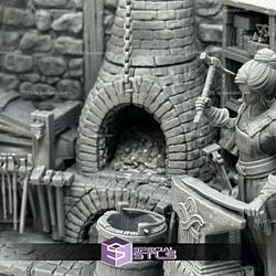 Lara The Blacksmith Diorama 3D Printer Files