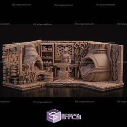 Lara The Blacksmith Diorama 3D Printer Files