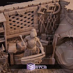 Lara The Blacksmith Diorama 3D Printer Files