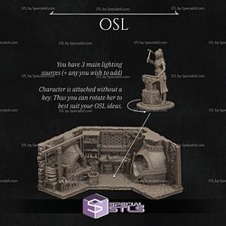 Lara The Blacksmith Diorama 3D Printer Files