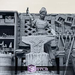 Lara The Blacksmith Diorama 3D Printer Files