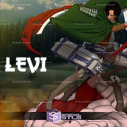 Levi in Battle 3D Printer Files