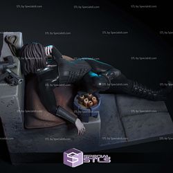 Selene Underworld on Stone Digital 3D Sculpture