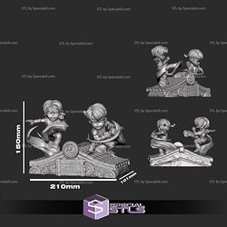 Street Fighter Ryu and Ken Chibi Diorama 3D Printer Files