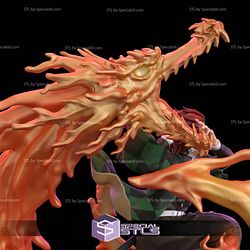 Tanjiro Fire Dragon 3D Printer Files