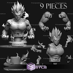 Vegeta Hakaishin Bust 3D Printer Files