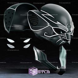 Cosplay STL Files Ultimate Black Panther Helmet