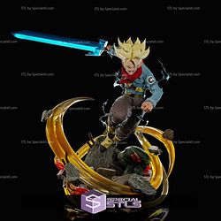 Trunks Sword in Action Dragonball Super 3D Printer Files