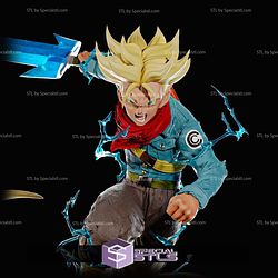 Trunks Sword in Action Dragonball Super 3D Printer Files