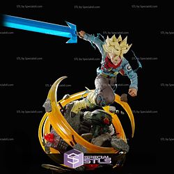 Trunks Sword in Action Dragonball Super 3D Printer Files