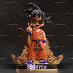 Goku Kid 3D Model with Sunglass