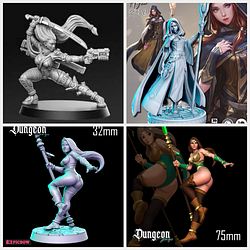 August 2021 Dungeon Pin-ups Miniatures
