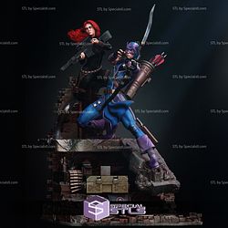 Hawkeye and Black Widow Diorama Bundle 3D Printer Files - Base