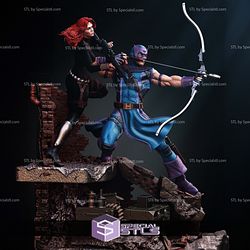 Hawkeye and Black Widow Diorama Bundle 3D Printer Files