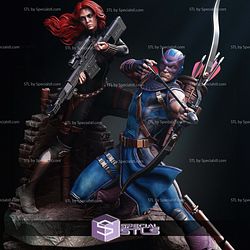 Hawkeye and Black Widow Diorama Bundle 3D Printer Files