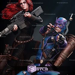 Hawkeye and Black Widow Diorama Bundle 3D Printer Files