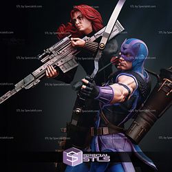 Hawkeye and Black Widow Diorama Bundle 3D Printer Files