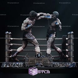 Rocky Balboa and Apollo Creed Bundle Diorama 3D Printer Files - Base