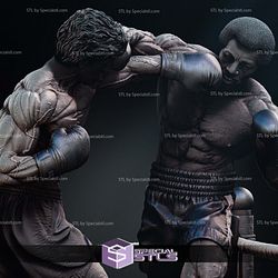 Rocky Balboa and Apollo Creed Bundle Diorama 3D Printer Files