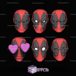 Custom Head STL Collection - Deadpool Marvel Legend Size