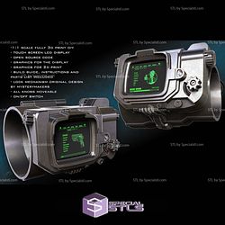 Cosplay STL Files Pip Boy 3000 MKV Touch Screen