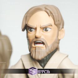 Chibi STL Collection - Obi Wan Kenobi vs Anakin