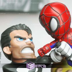 Chibi STL Collection - Spiderman vs Punisher