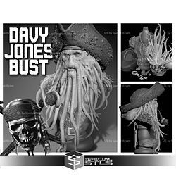 Davy Jones Bust 3D Printer Files