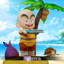 Krillin in Island Dragonball 3D Printer Files