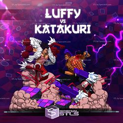 Luffy Snakeman and Katakuri Battle 3D Printer Files