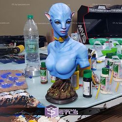 Neytiri Avatar Bust Base Model 3D Printer Files