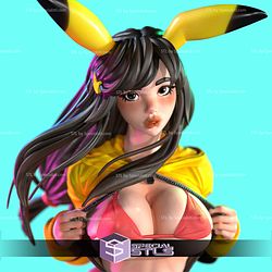 Pikamour Pikachu Girl 3D Printer Files