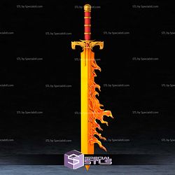 Cosplay STL Files 40K Flaming Sword