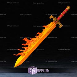 Cosplay STL Files 40K Flaming Sword