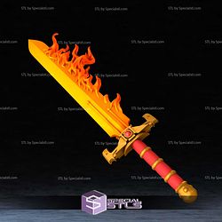 Cosplay STL Files 40K Flaming Sword