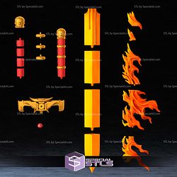 Cosplay STL Files 40K Flaming Sword